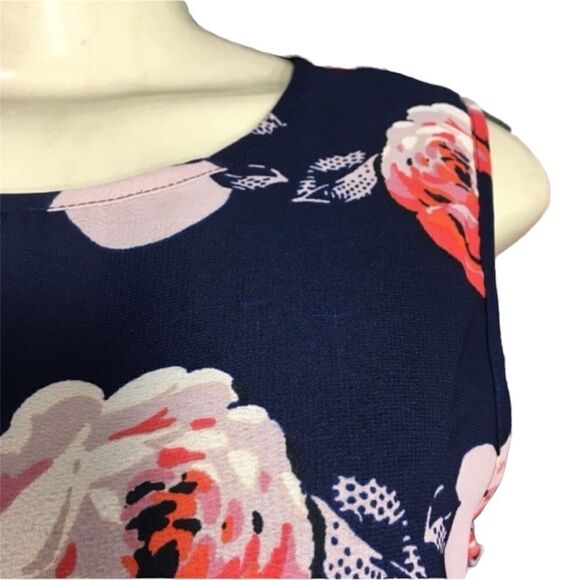 MAISON JULES FLORAL FIT &‎ FLARE SLEEVELESS MINI  DRESS MEDIUM FAIRY - Picture 8 of 10